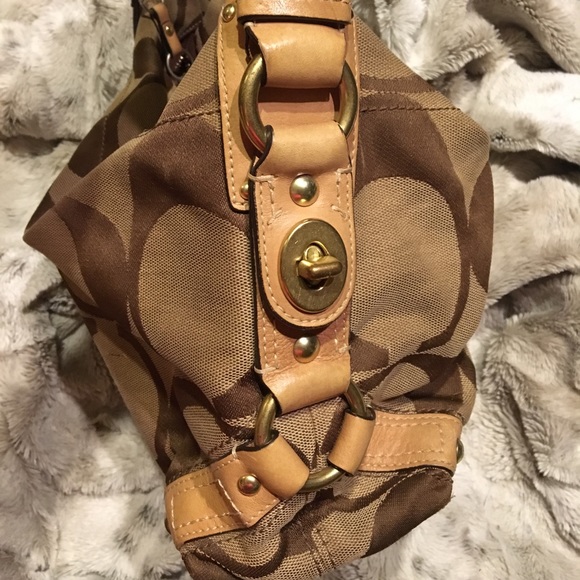 Authentic Coach bag, tan - Picture 1 of 5